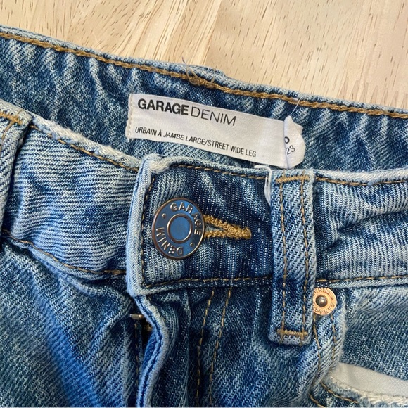 Garage Wide Leg Vintage Wash Denim Jeans Women’s size 00 - Picture 4 of 4